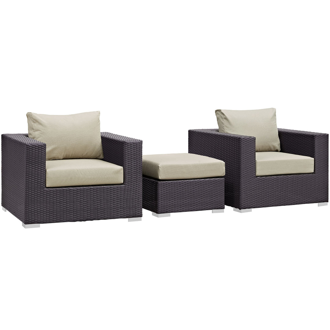 Converge 3 Piece Outdoor Patio Sofa Set