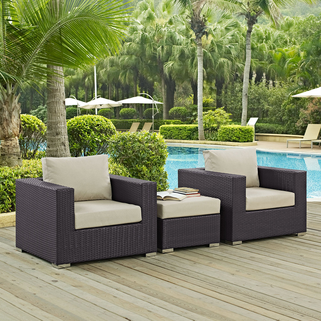 Converge 3 Piece Outdoor Patio Sofa Set