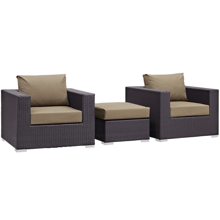 Converge 3 Piece Outdoor Patio Sofa Set