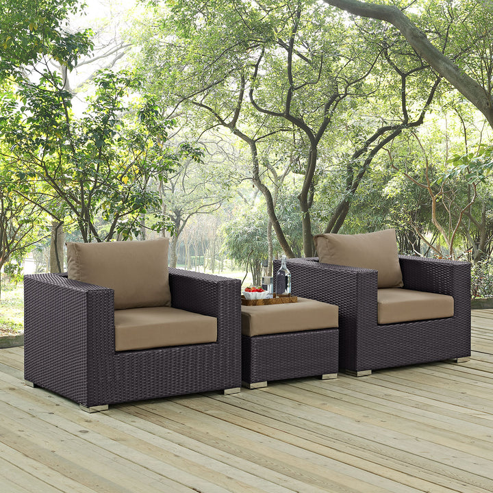 Converge 3 Piece Outdoor Patio Sofa Set