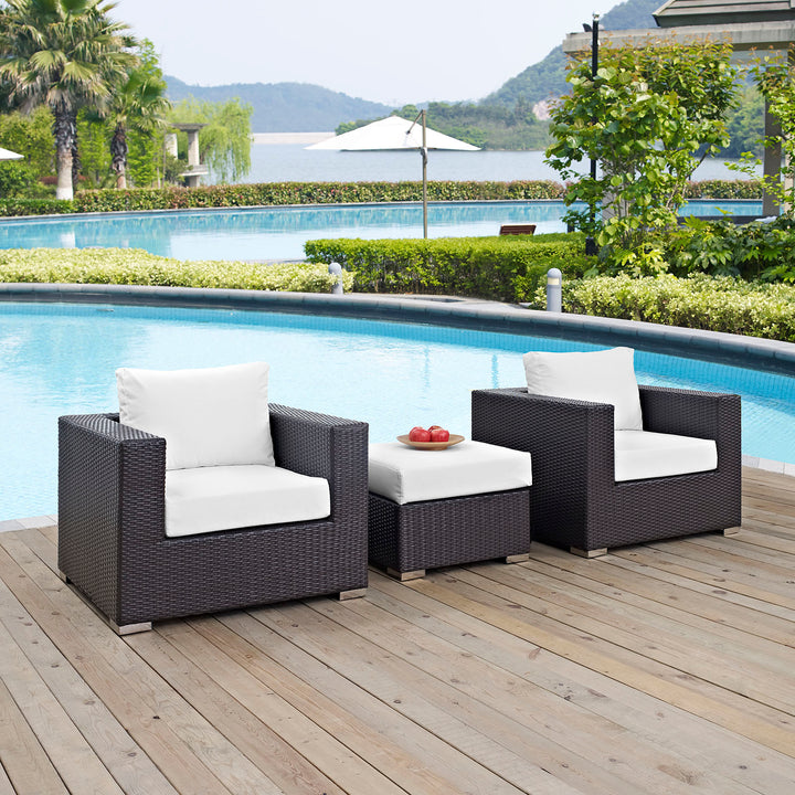 Converge 3 Piece Outdoor Patio Sofa Set