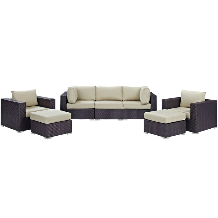 Concord 7 Piece Outdoor Patio Sectional Set