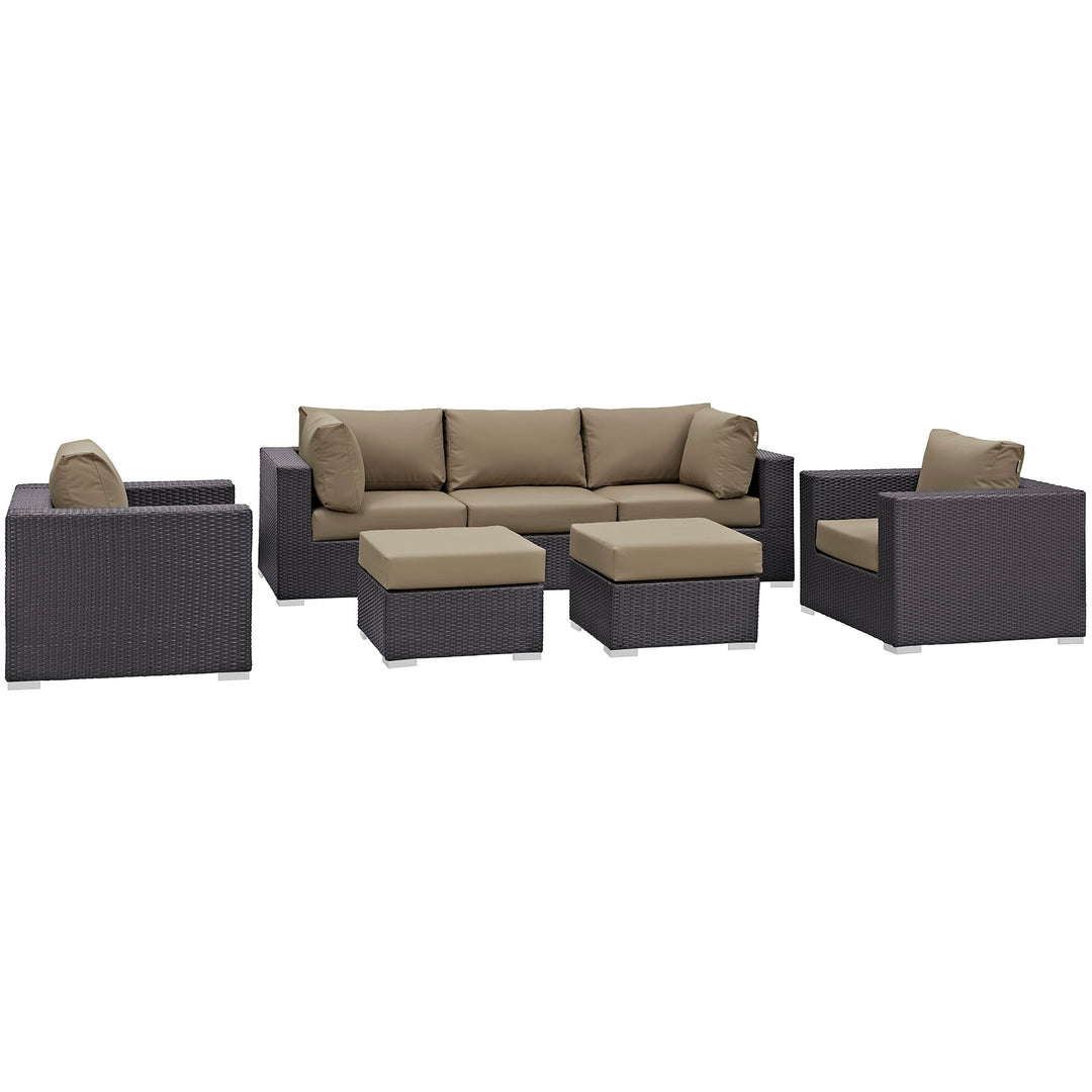 Concord 7 Piece Outdoor Patio Sectional Set