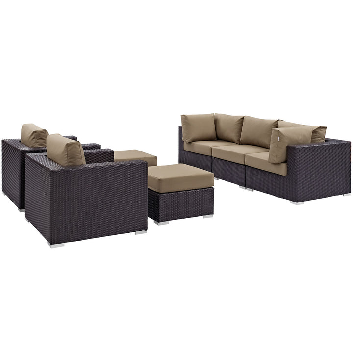 Concord 7 Piece Outdoor Patio Sectional Set