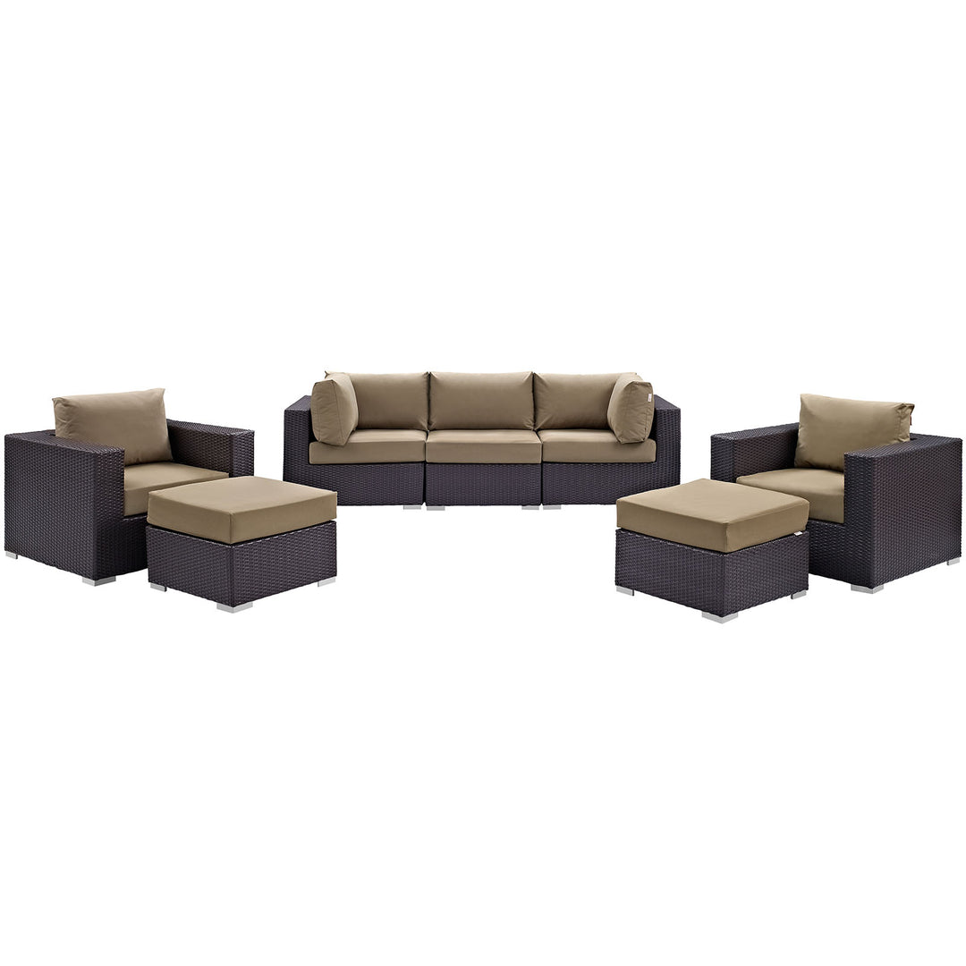 Concord 7 Piece Outdoor Patio Sectional Set