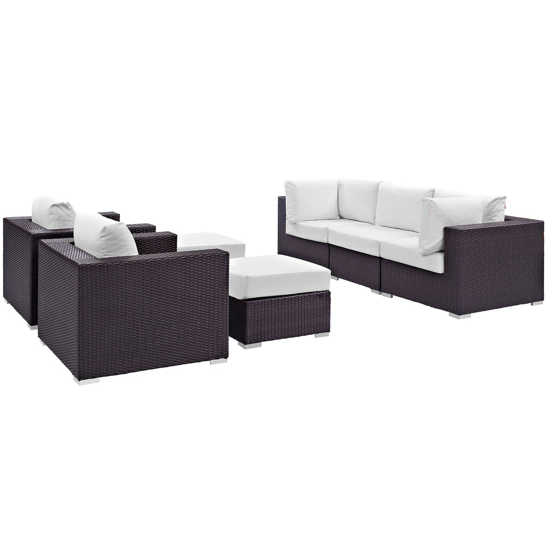 Concord 7 Piece Outdoor Patio Sectional Set