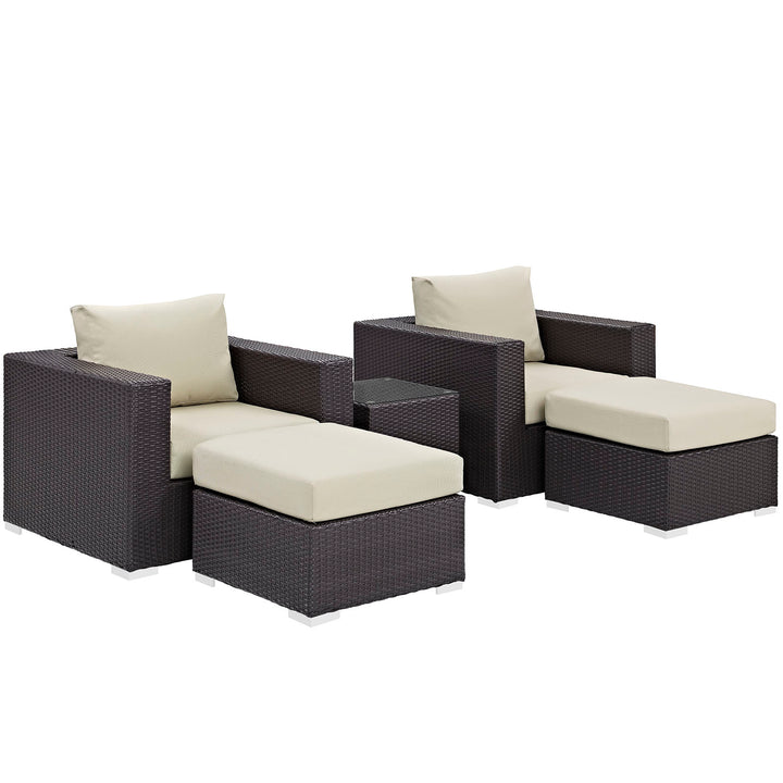 Compose 5 Piece Outdoor Patio Sectional Set