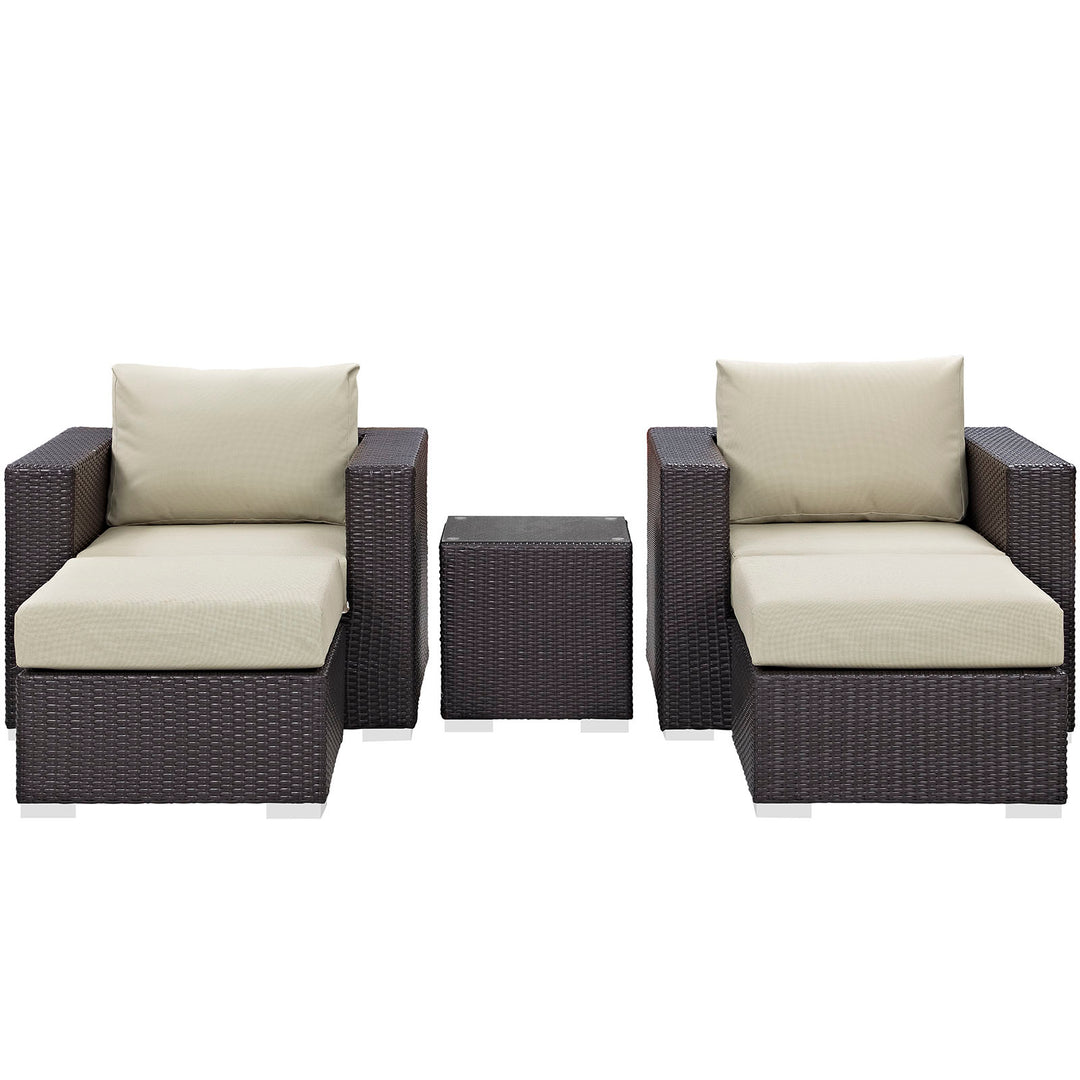 Compose 5 Piece Outdoor Patio Sectional Set