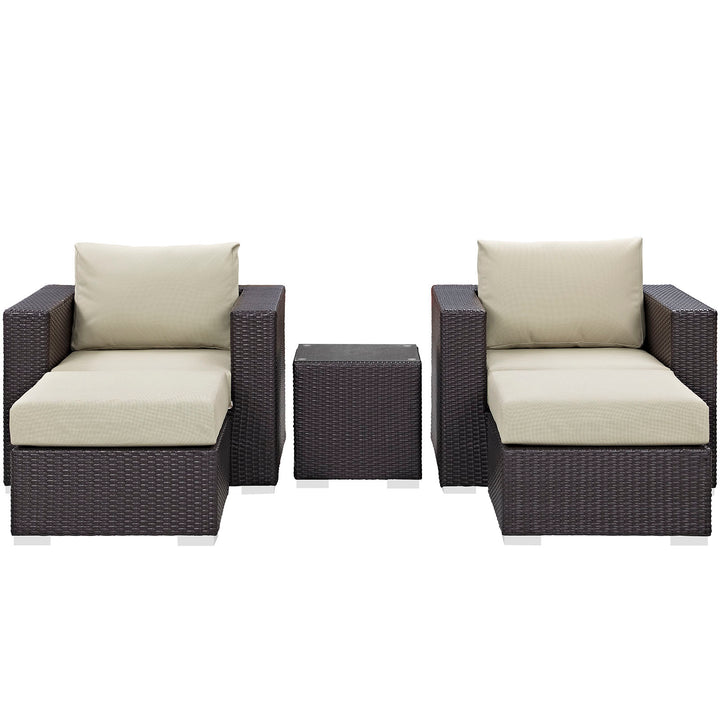 Compose 5 Piece Outdoor Patio Sectional Set