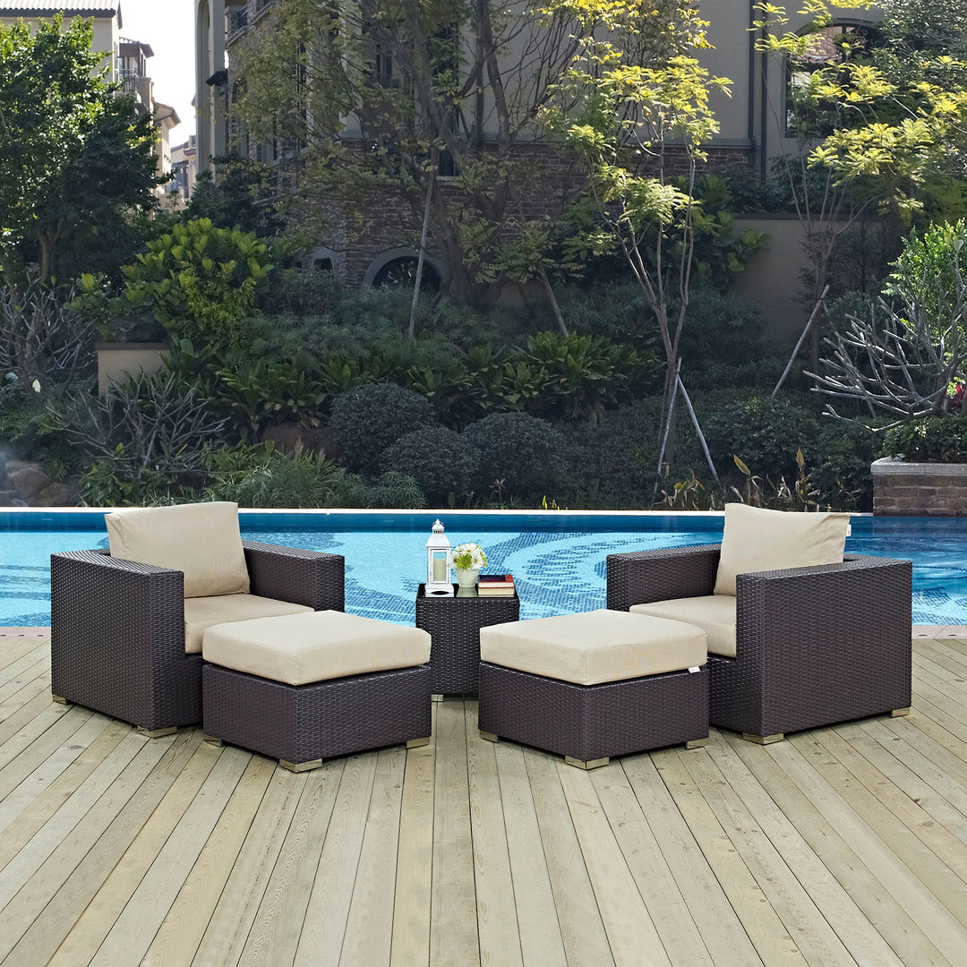 Compose 5 Piece Outdoor Patio Sectional Set