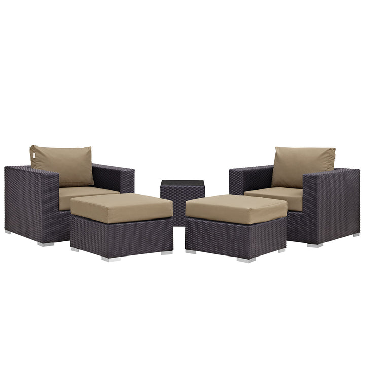 Compose 5 Piece Outdoor Patio Sectional Set