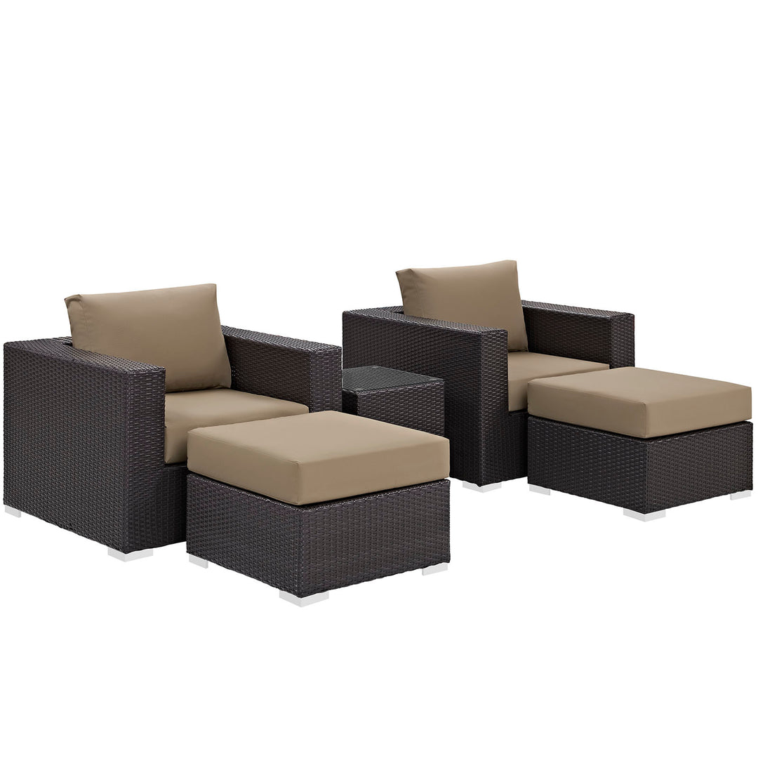 Compose 5 Piece Outdoor Patio Sectional Set