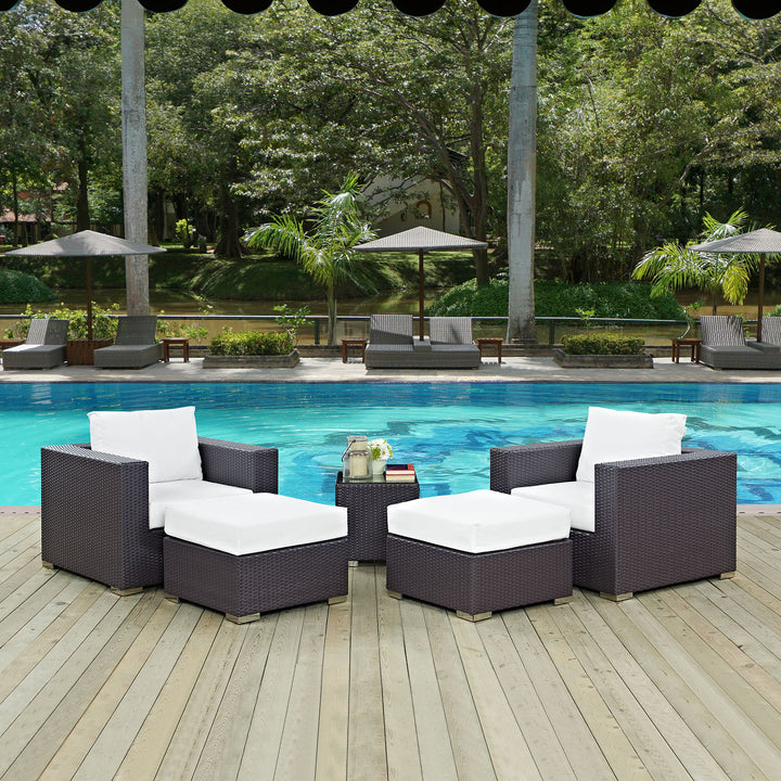 Compose 5 Piece Outdoor Patio Sectional Set