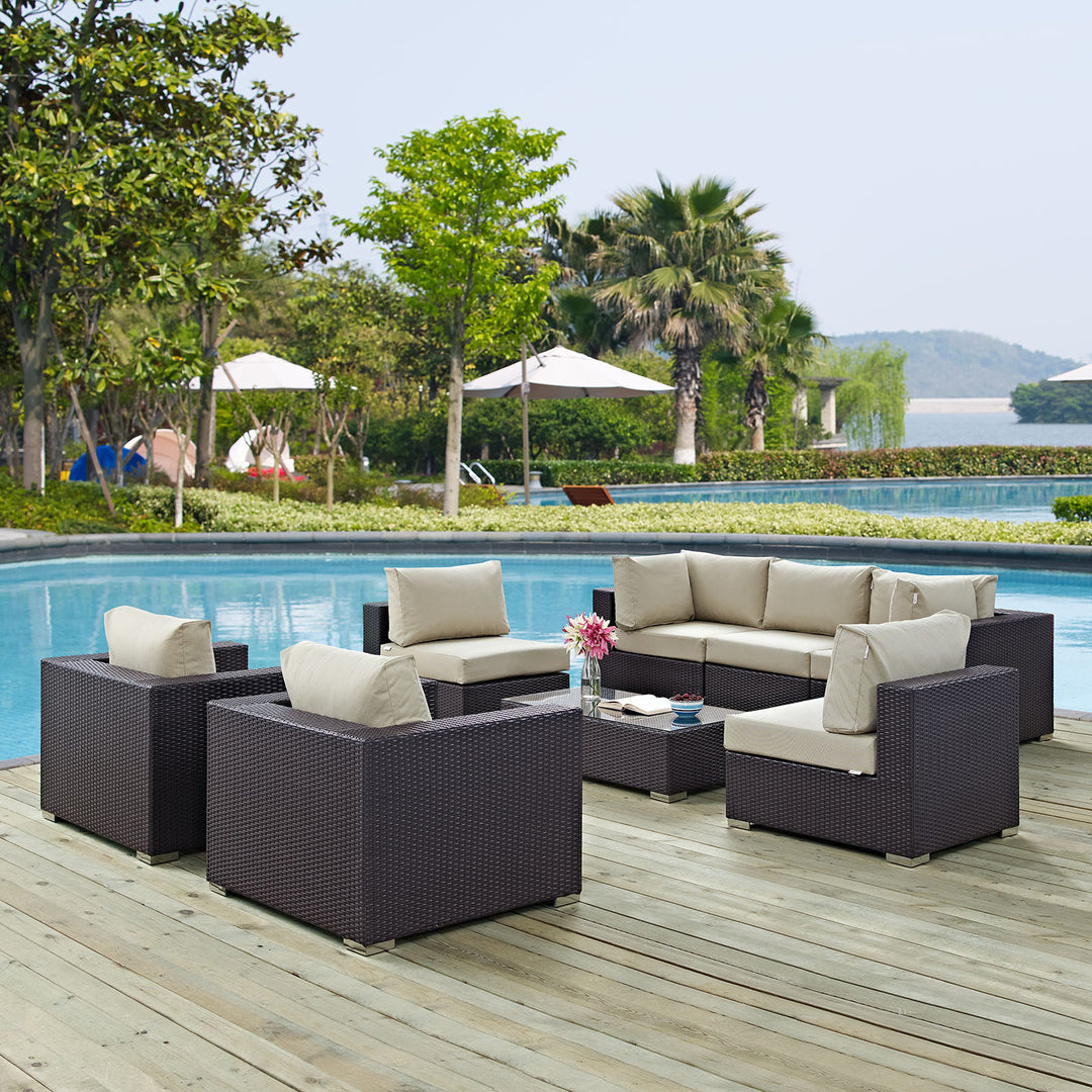 Converge 8 Piece Outdoor Patio Sofa Set