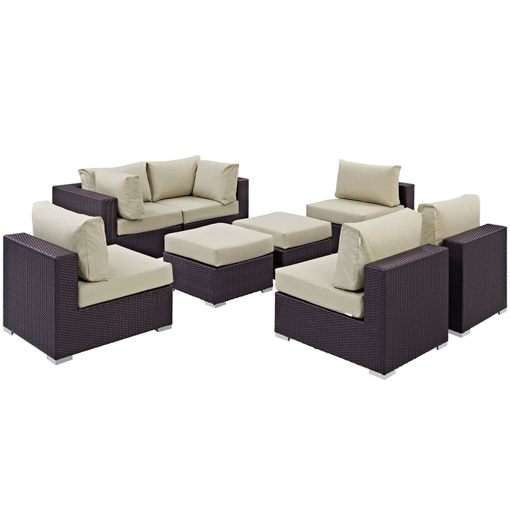 Concord 8 Piece Outdoor Patio Sectional Set