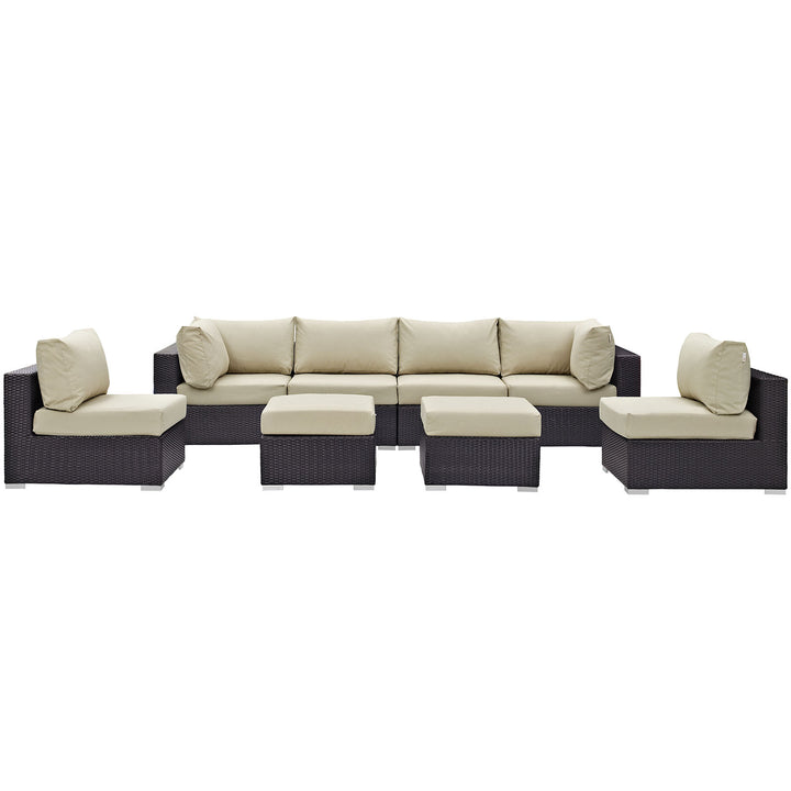 Concord 8 Piece Outdoor Patio Sectional Set