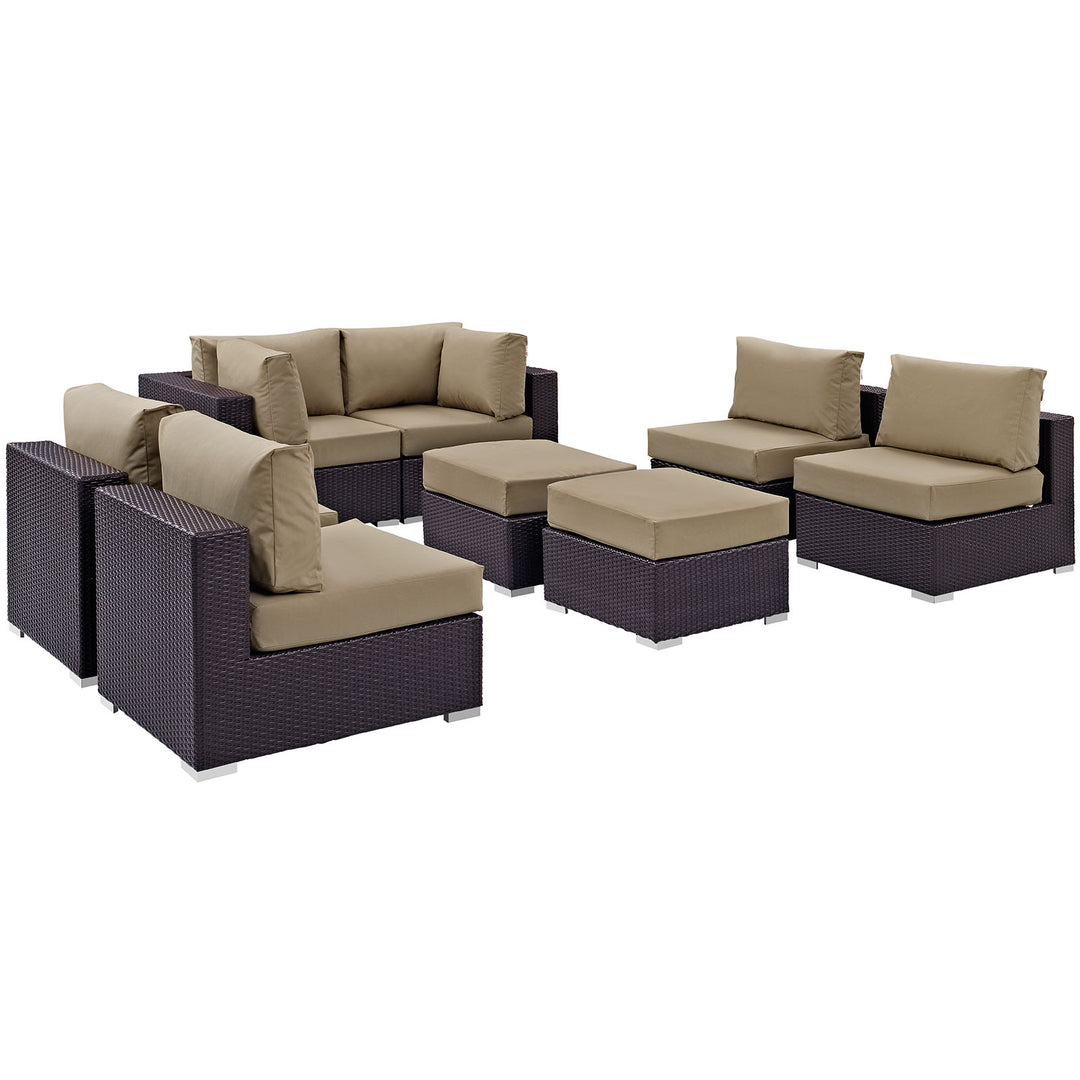 Concord 8 Piece Outdoor Patio Sectional Set