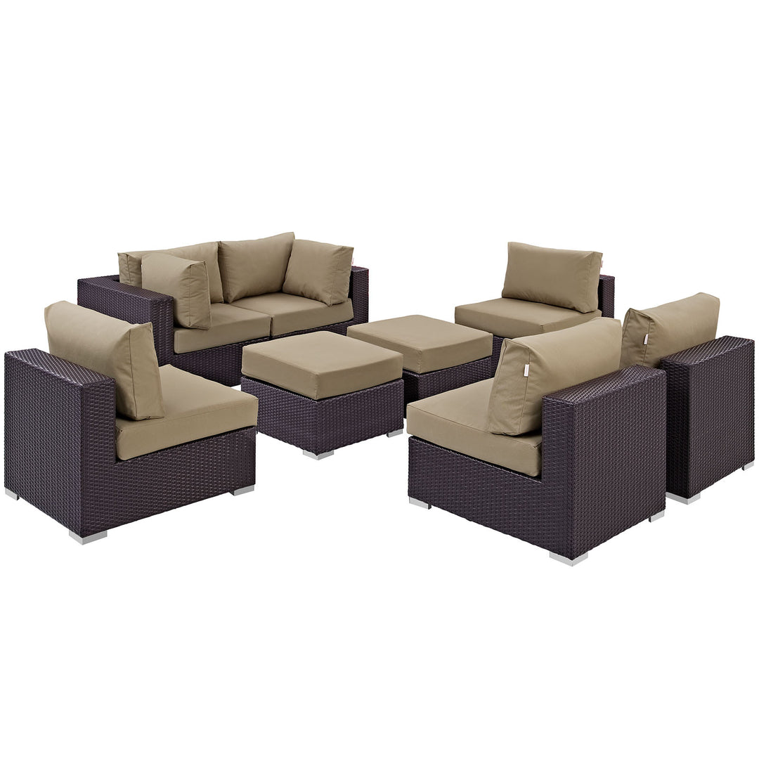 Concord 8 Piece Outdoor Patio Sectional Set