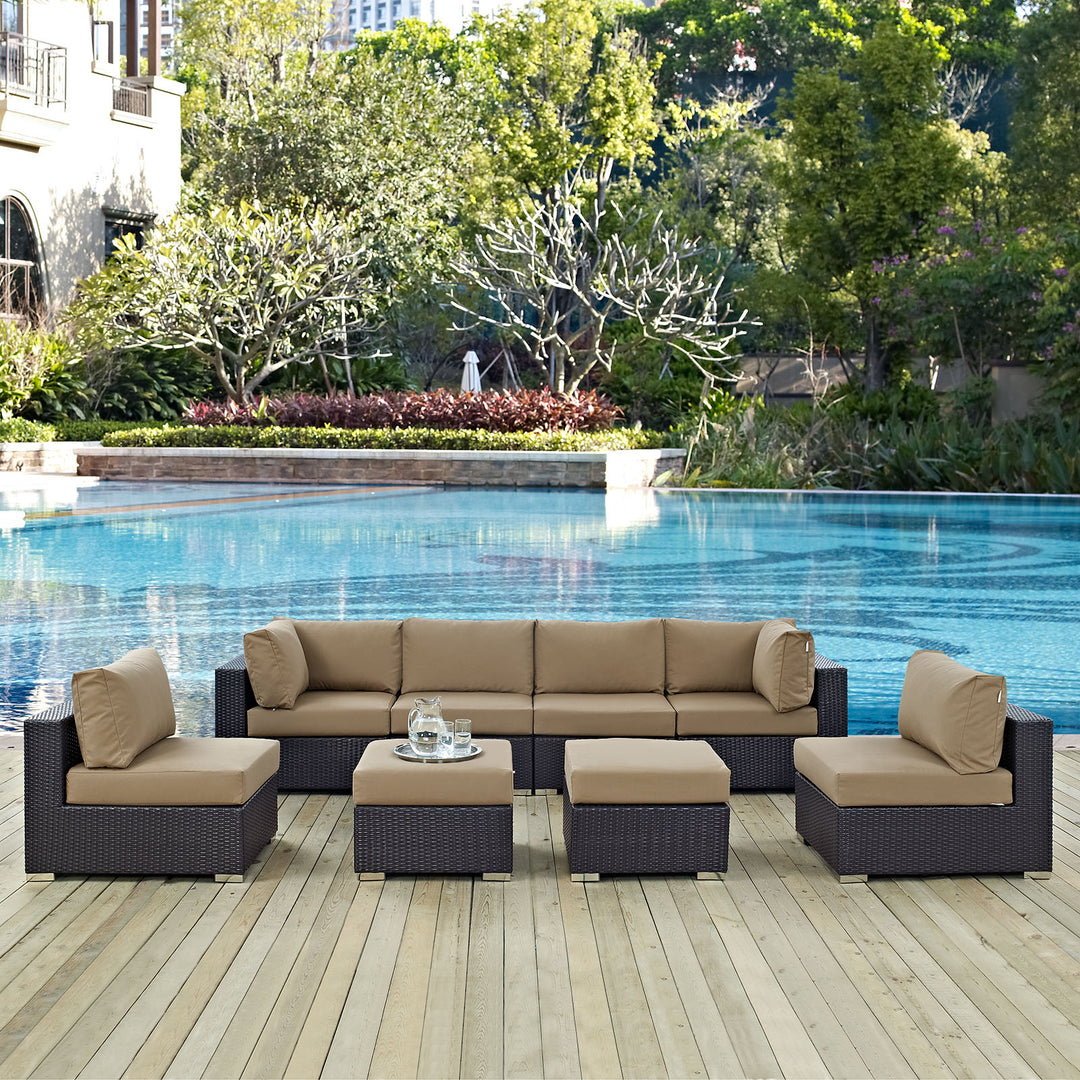 Concord 8 Piece Outdoor Patio Sectional Set