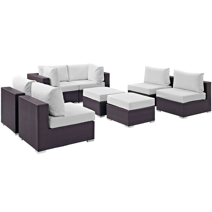 Concord 8 Piece Outdoor Patio Sectional Set