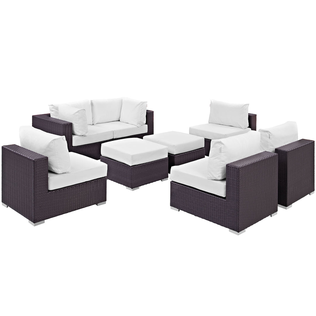 Concord 8 Piece Outdoor Patio Sectional Set