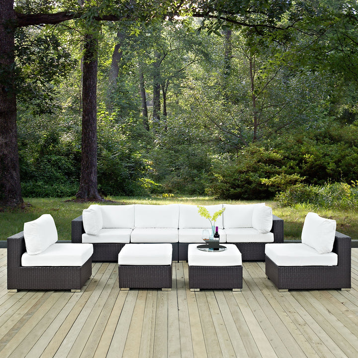 Concord 8 Piece Outdoor Patio Sectional Set