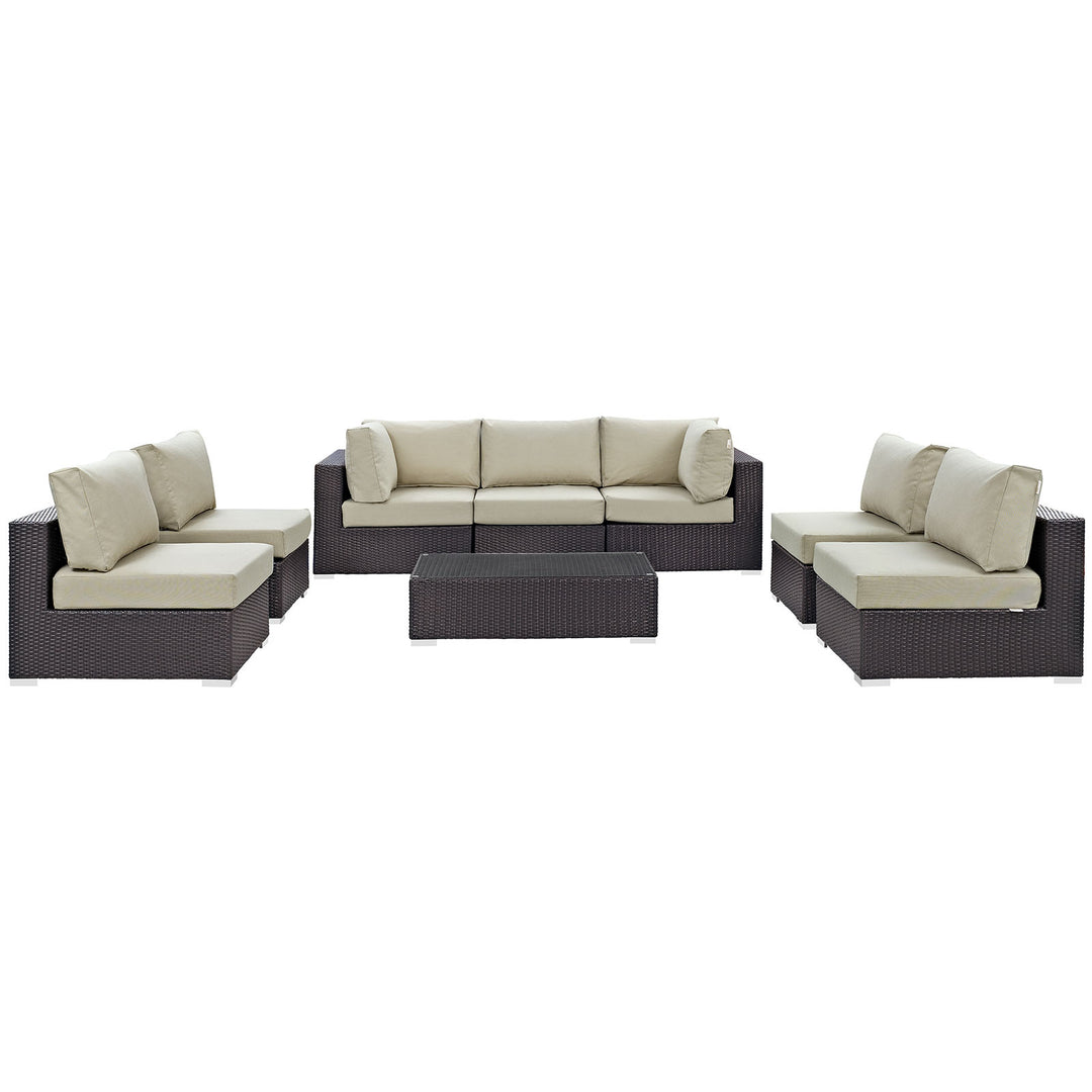 Converge 8 Piece Outdoor Patio Sectional Set