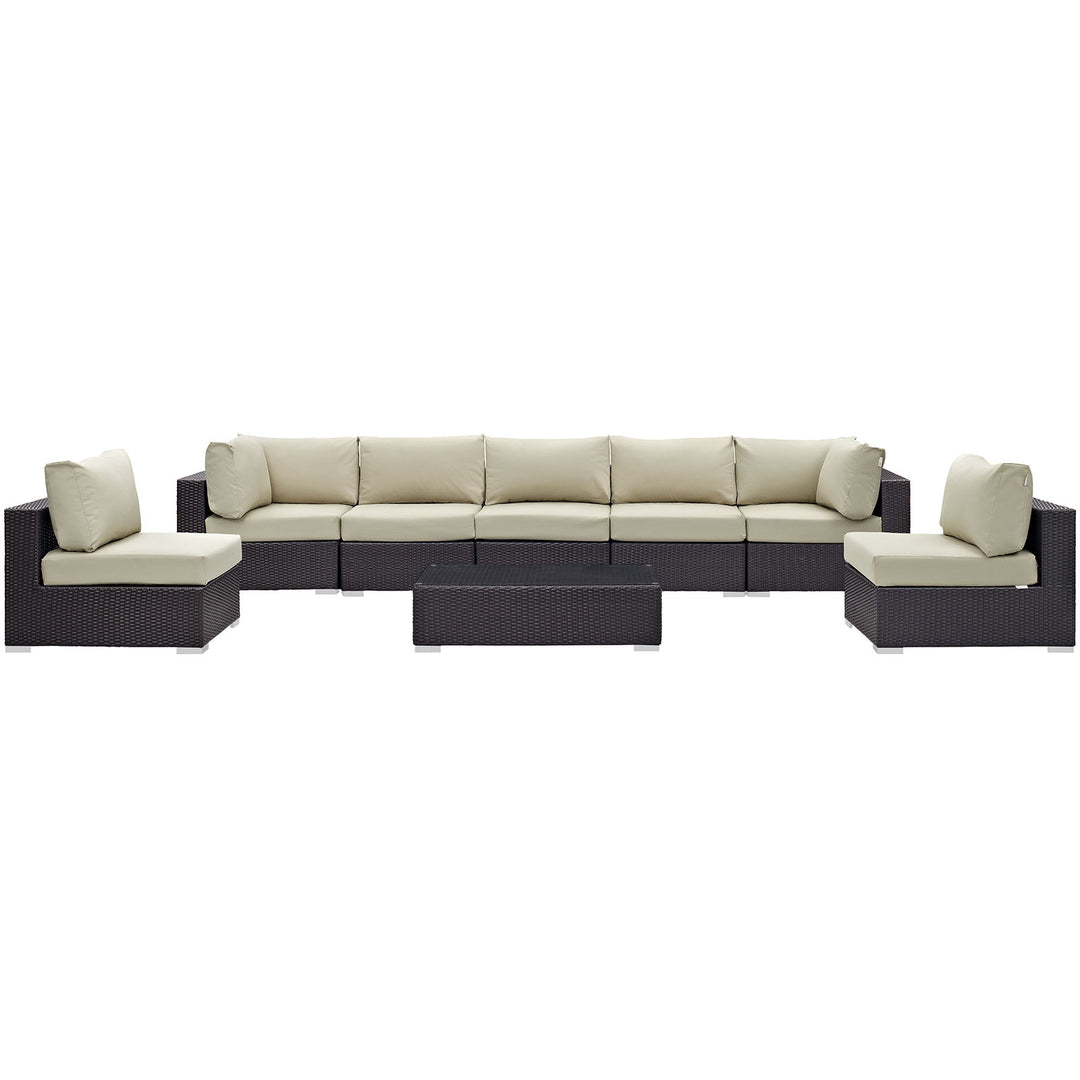 Converge 8 Piece Outdoor Patio Sectional Set