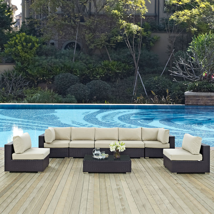 Converge 8 Piece Outdoor Patio Sectional Set