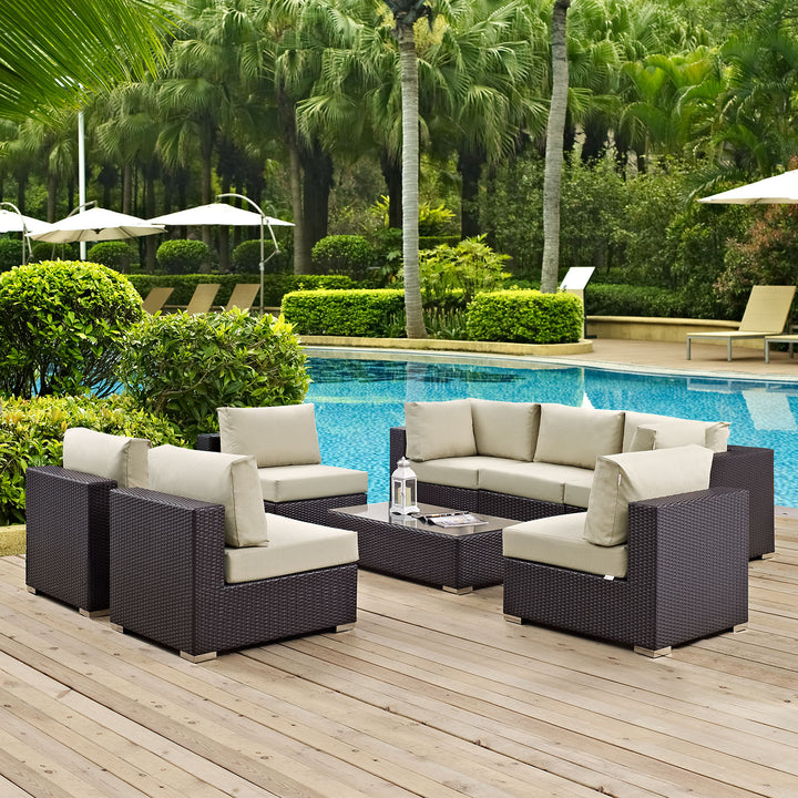 Converge 8 Piece Outdoor Patio Sectional Set