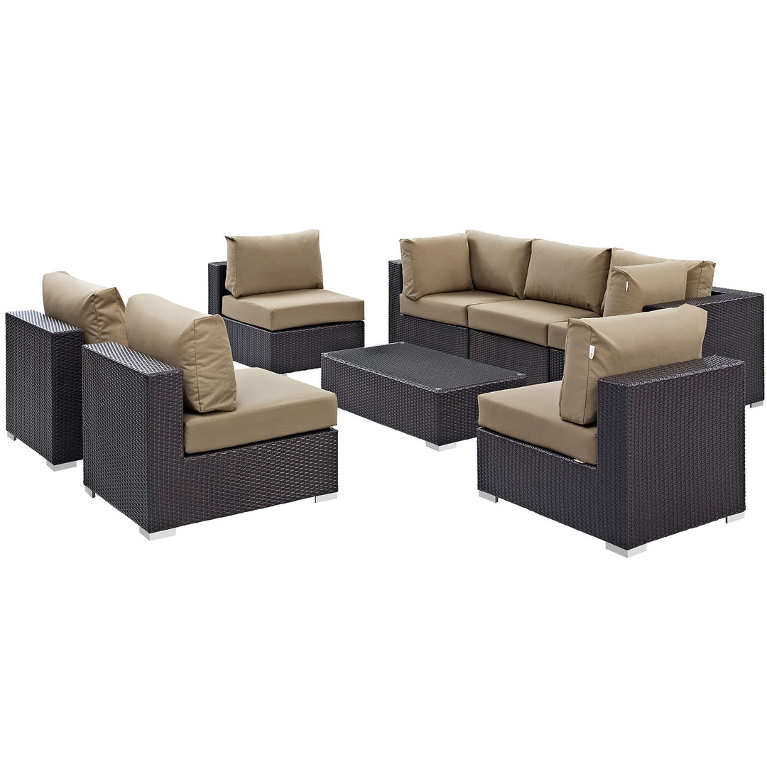 Converge 8 Piece Outdoor Patio Sectional Set