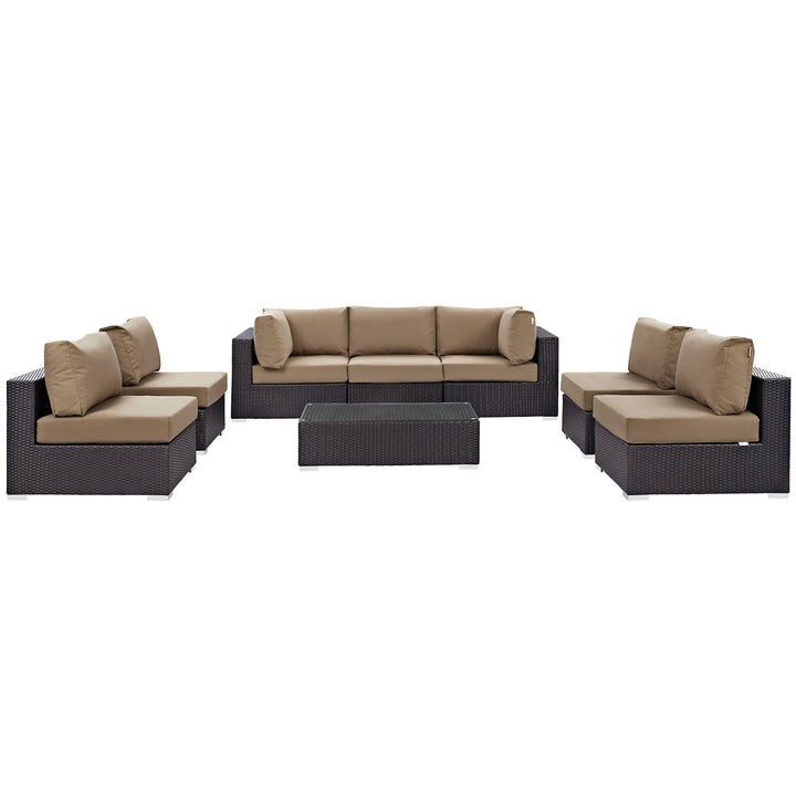 Converge 8 Piece Outdoor Patio Sectional Set