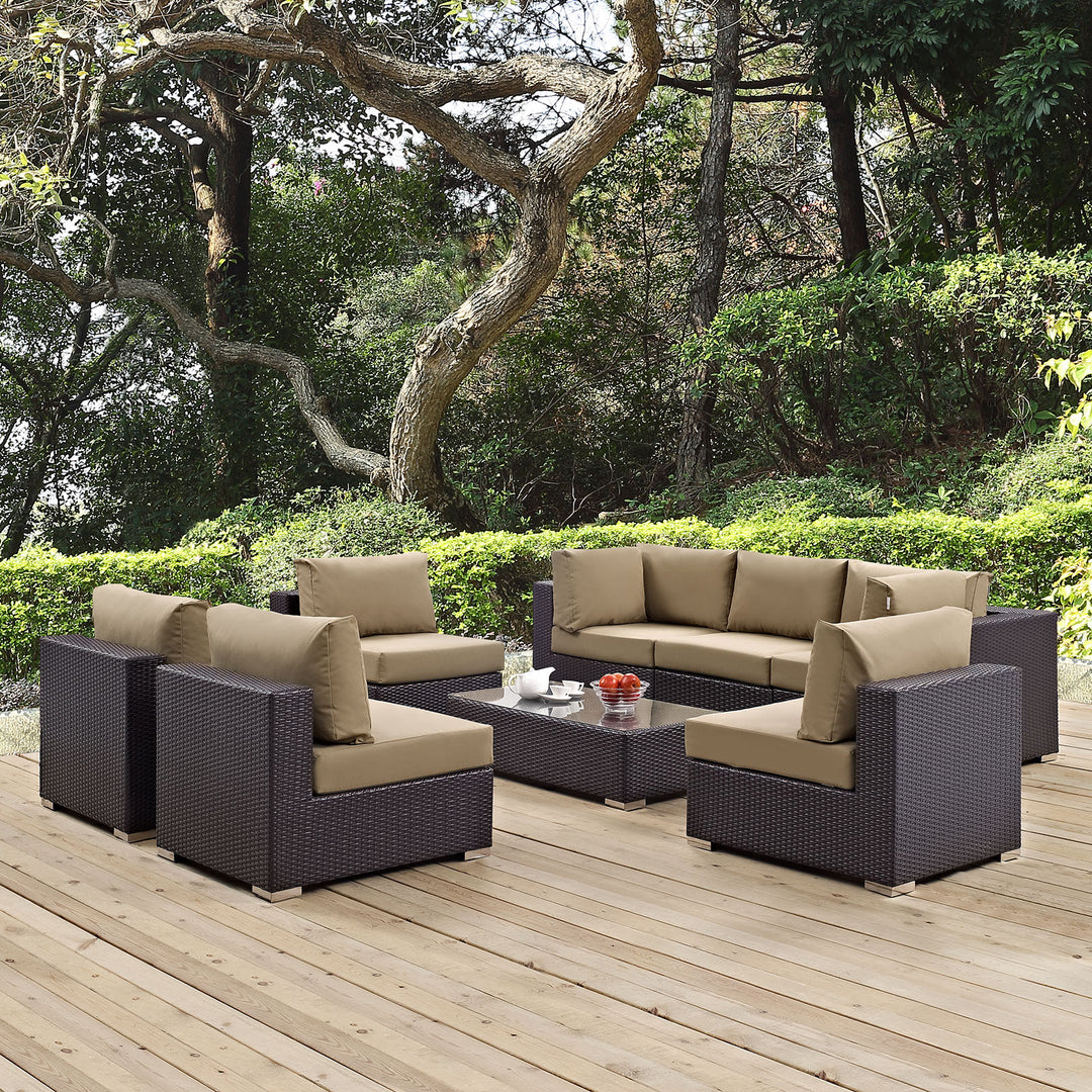 Converge 8 Piece Outdoor Patio Sectional Set