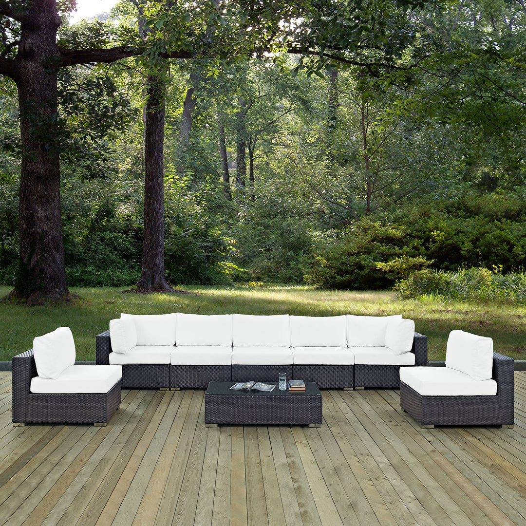 Converge 8 Piece Outdoor Patio Sectional Set