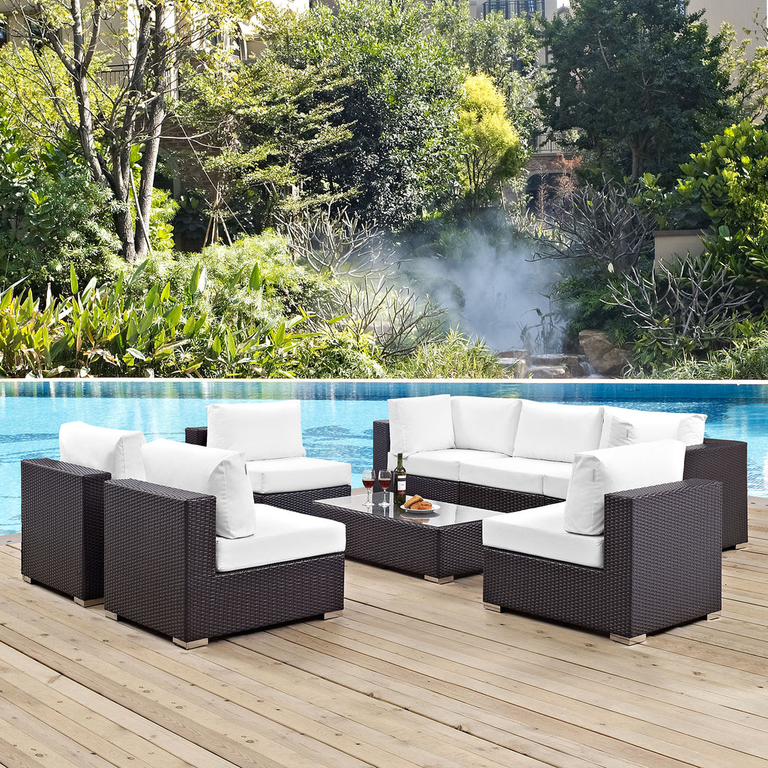 Converge 8 Piece Outdoor Patio Sectional Set