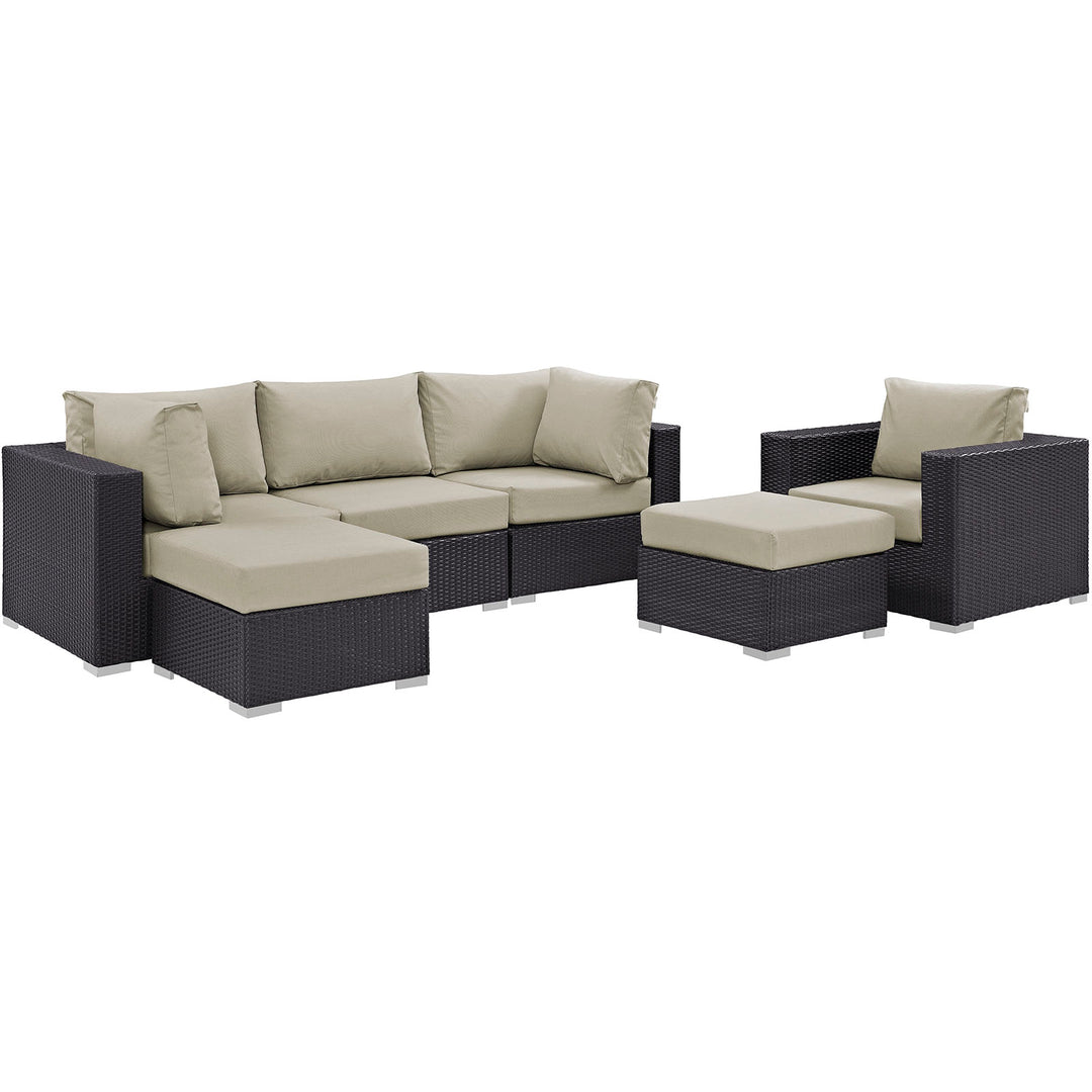 Converge 6 Piece Outdoor Patio Sectional Set