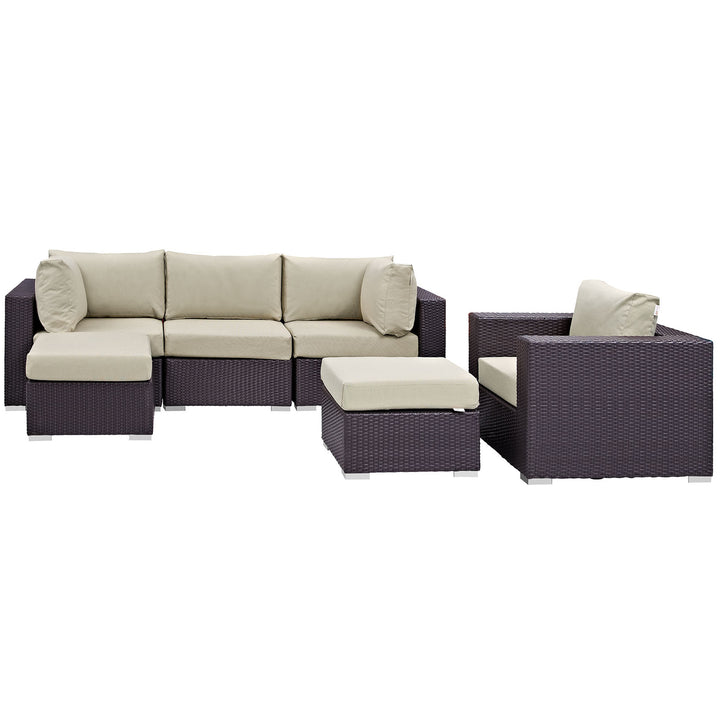 Converge 6 Piece Outdoor Patio Sectional Set