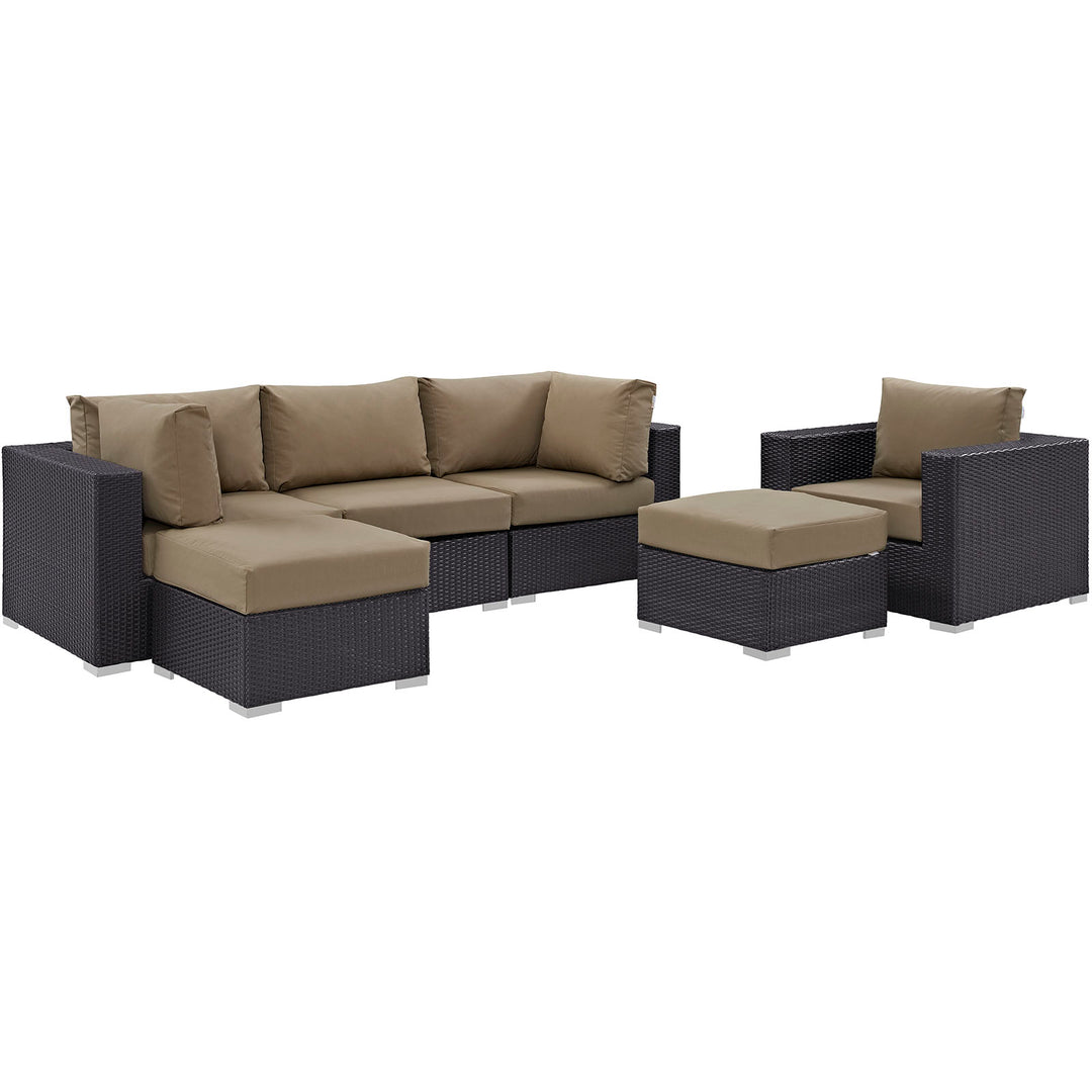 Converge 6 Piece Outdoor Patio Sectional Set