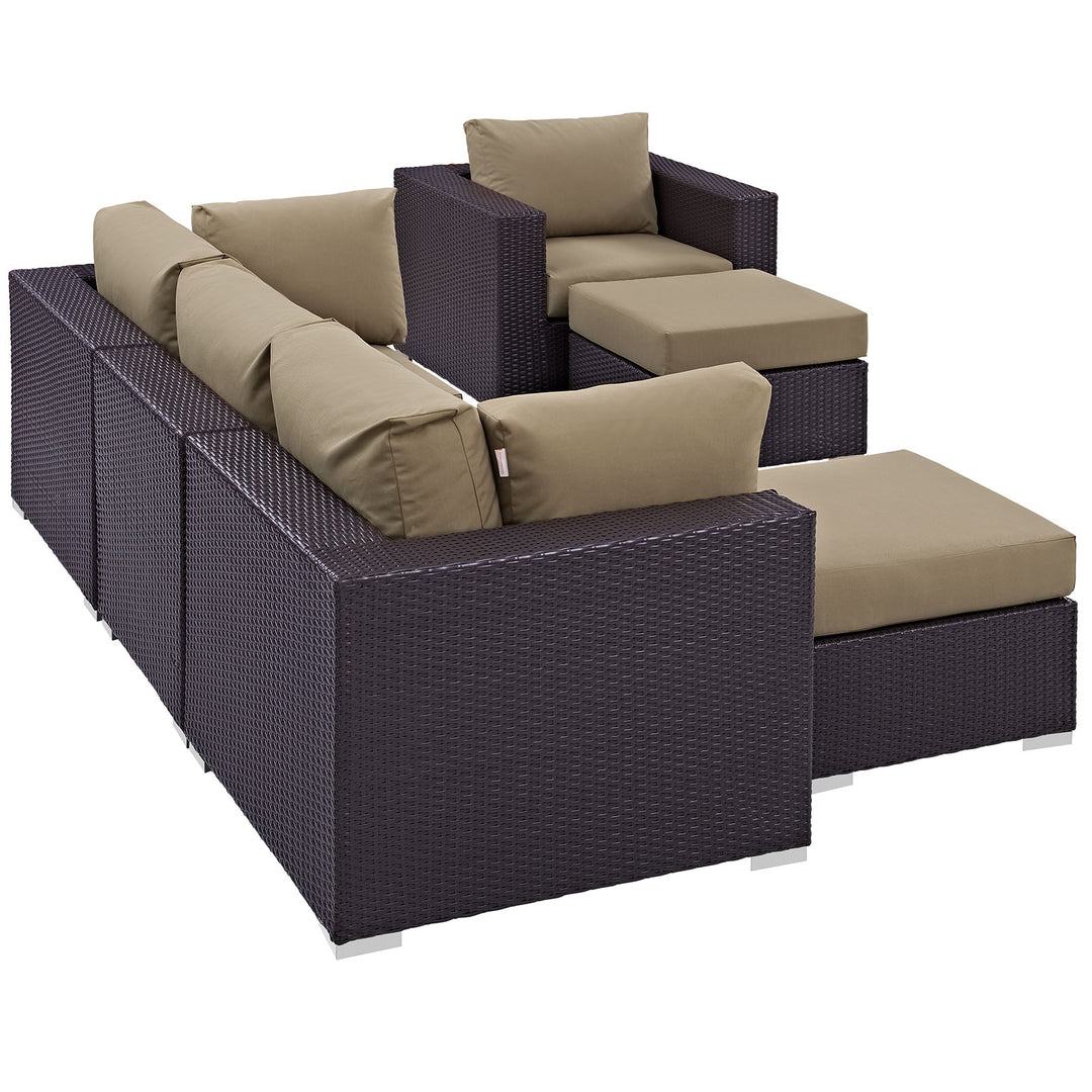 Converge 6 Piece Outdoor Patio Sectional Set