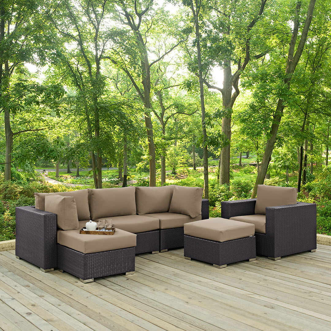 Converge 6 Piece Outdoor Patio Sectional Set