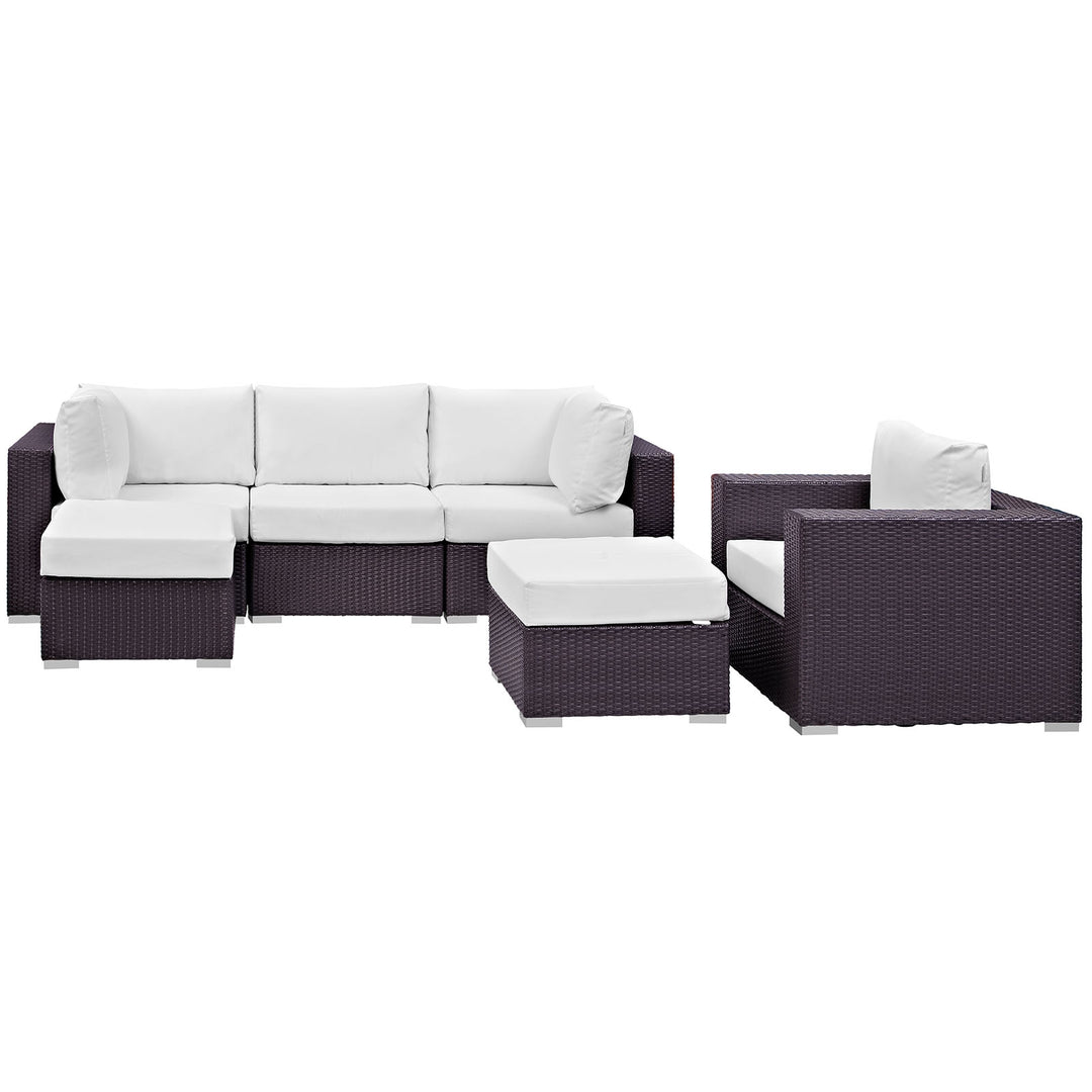 Converge 6 Piece Outdoor Patio Sectional Set