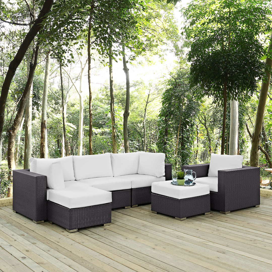 Converge 6 Piece Outdoor Patio Sectional Set