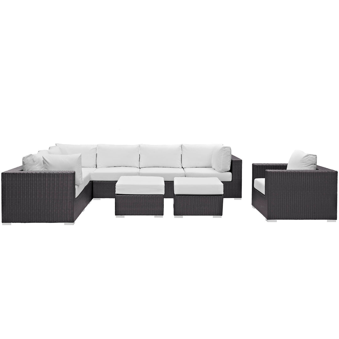 Concord 9 Piece Outdoor Patio Sectional Set