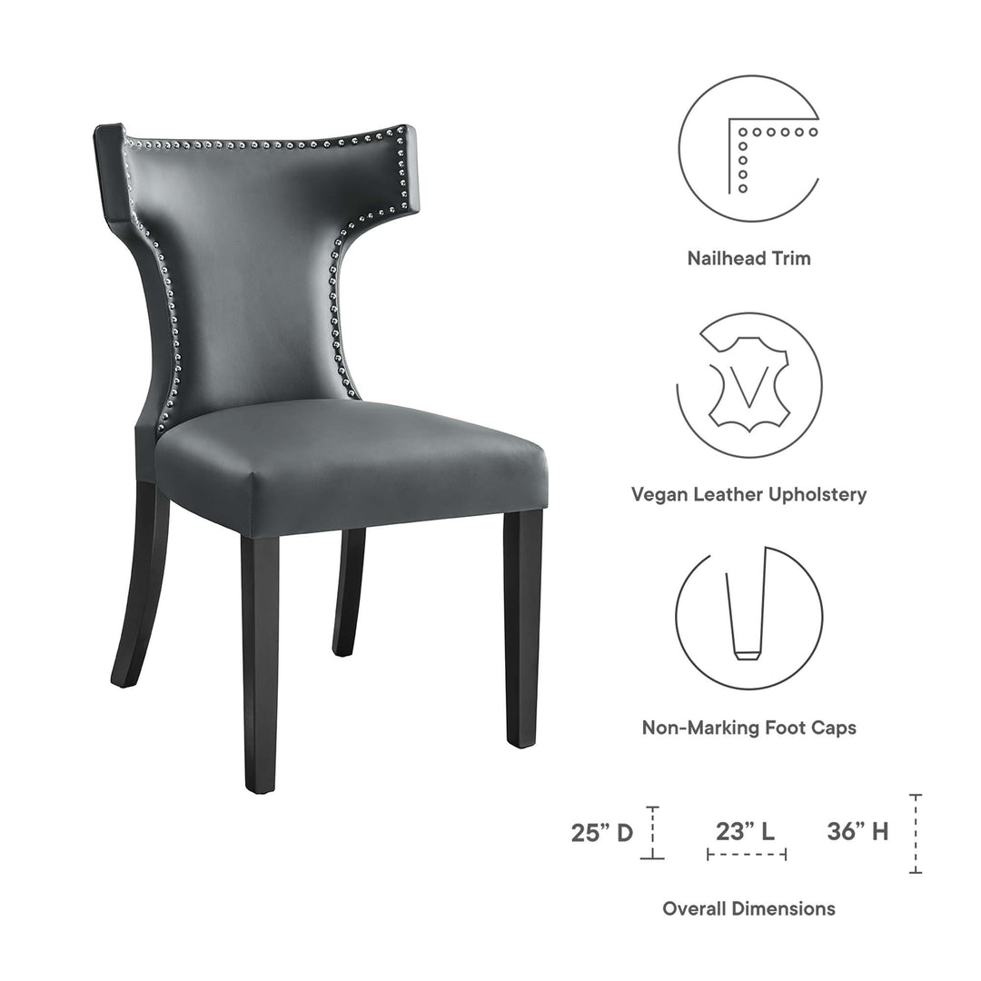 Crescent Vegan Leather Dining Chair