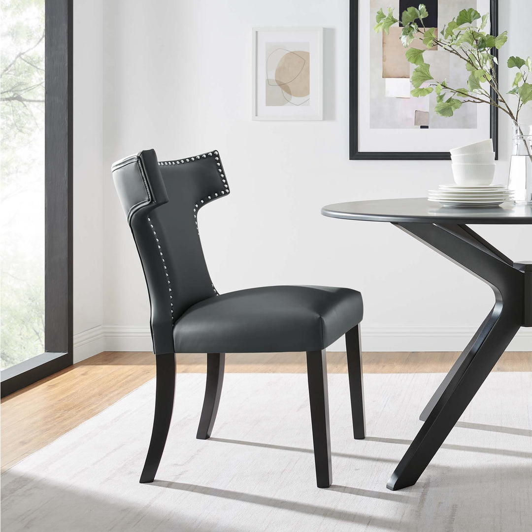 Crescent Vegan Leather Dining Chair