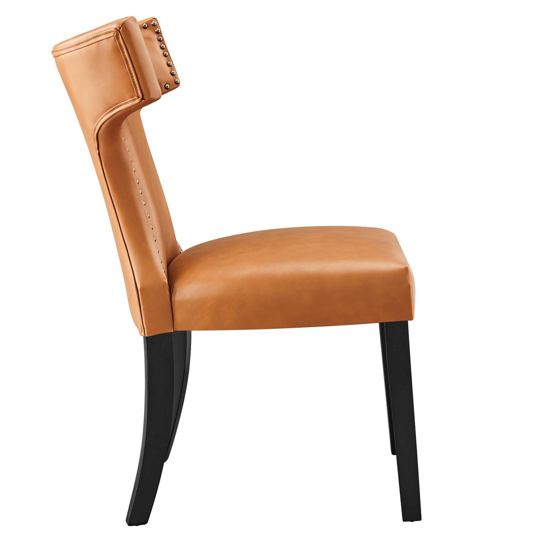 Crescent Vegan Leather Dining Chair