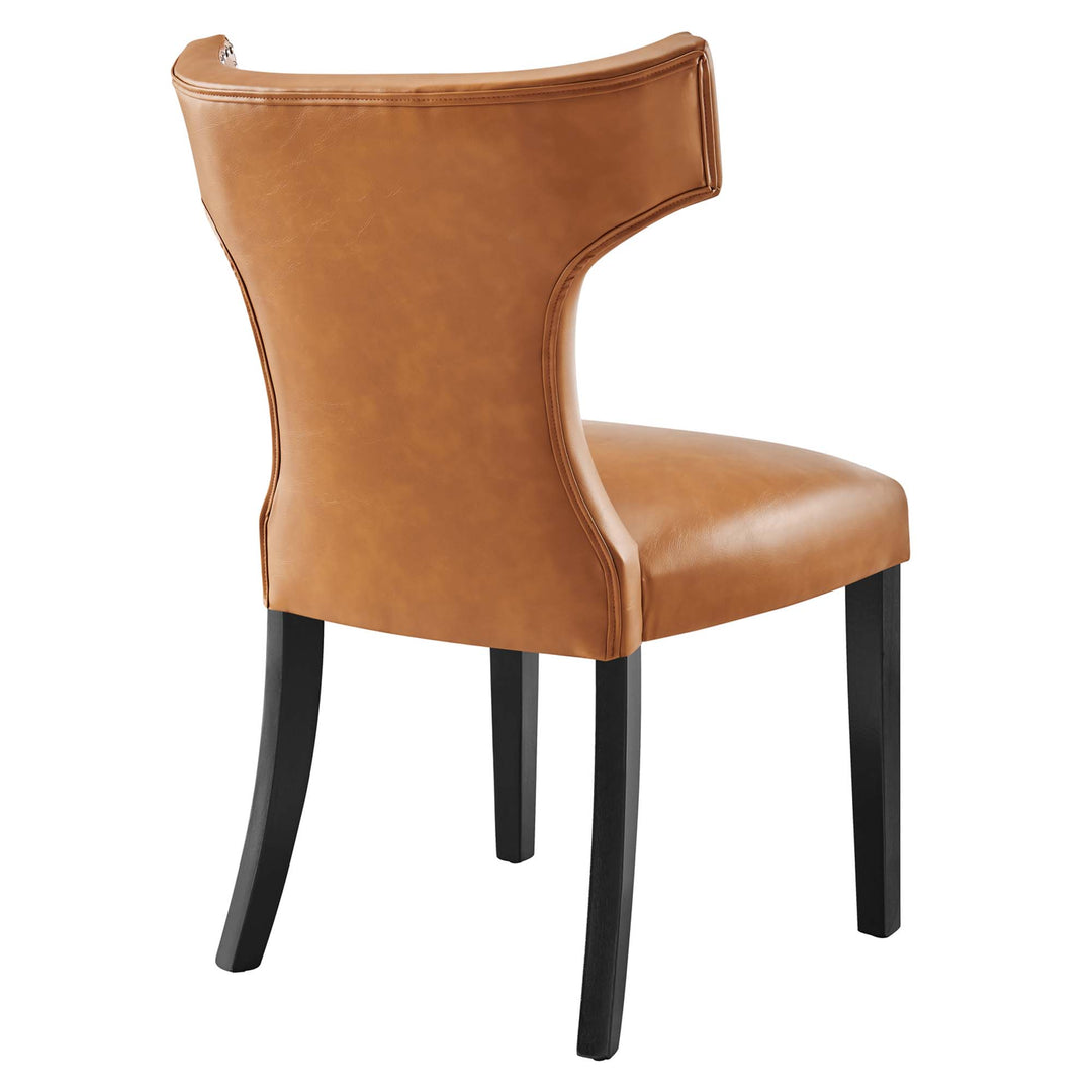 Crescent Vegan Leather Dining Chair