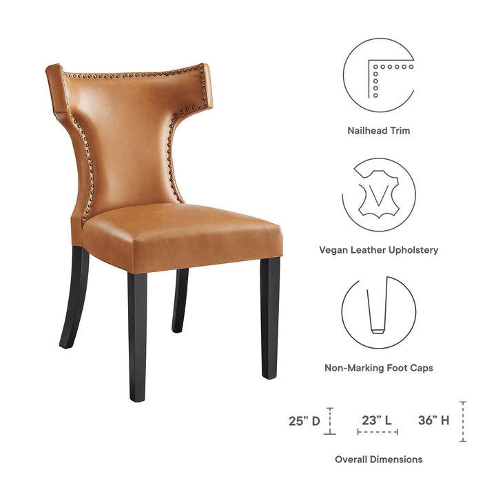 Crescent Vegan Leather Dining Chair