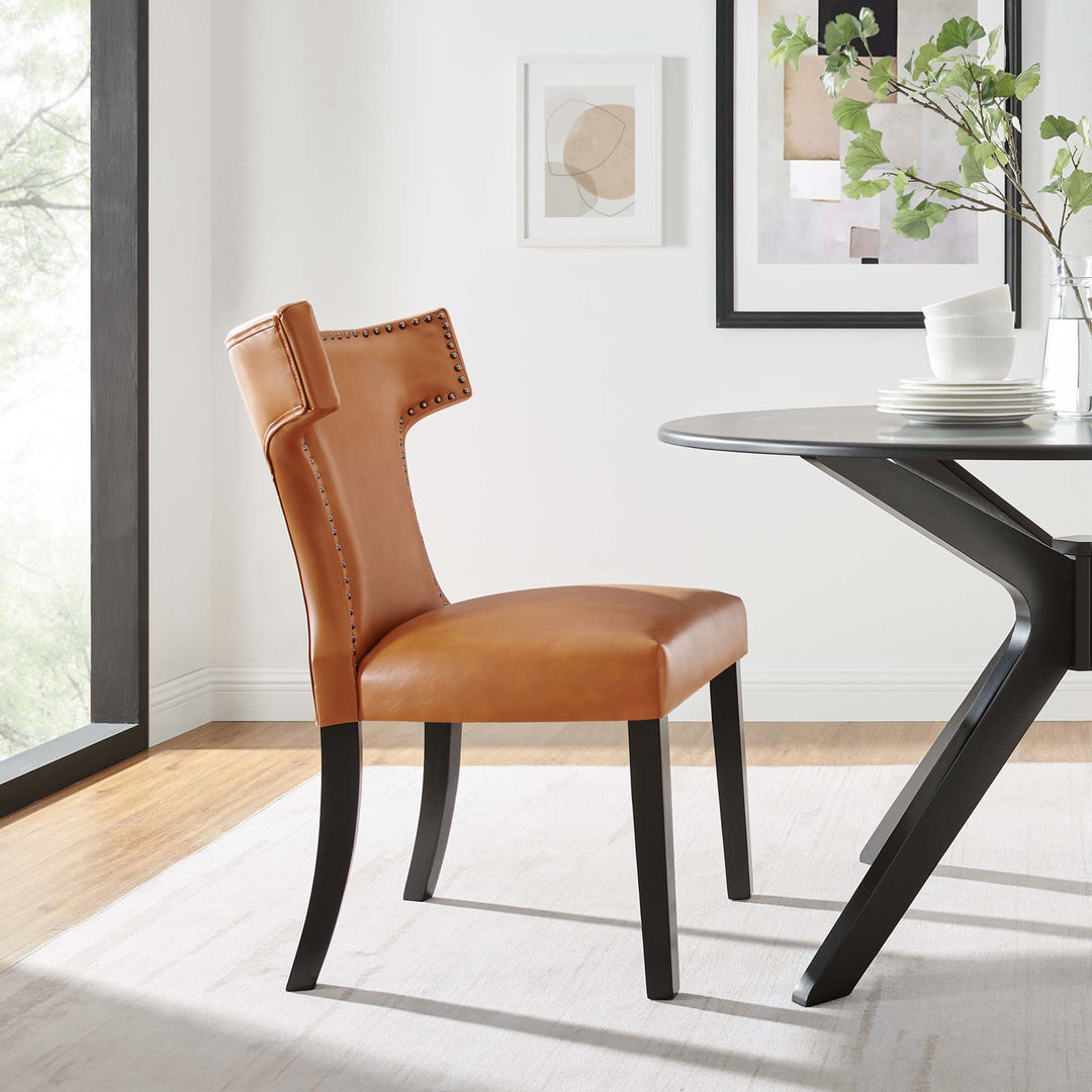 Crescent Vegan Leather Dining Chair