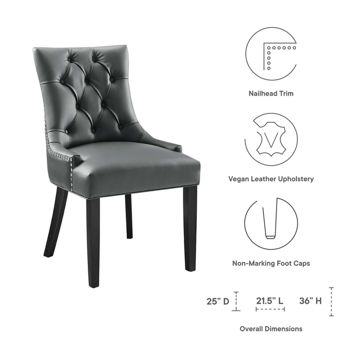 Grant Tufted Vegan Leather Dining Chair - White